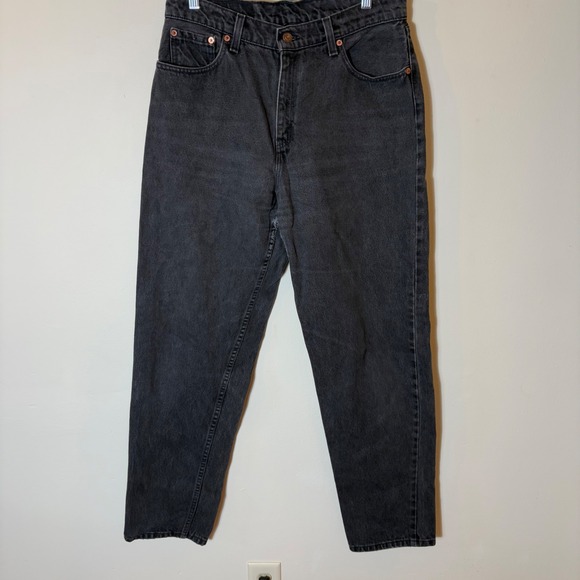 Vintage Levis 560 Black Loose Fit Straight Leg Jeans Womens Size 13 MED - Picture 1 of 8